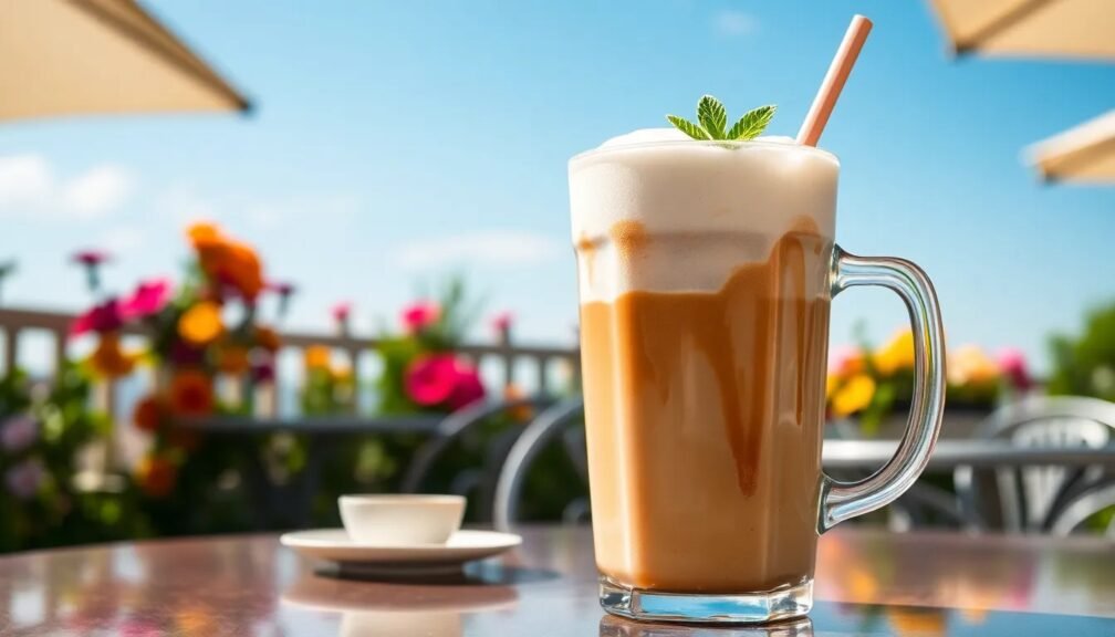 Latte helado: El placer refrescante del verano.